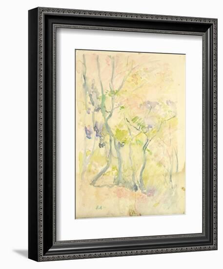 Forest in Fontainebleau, 1893 (W/C on Paper)-Berthe Morisot-Framed Giclee Print