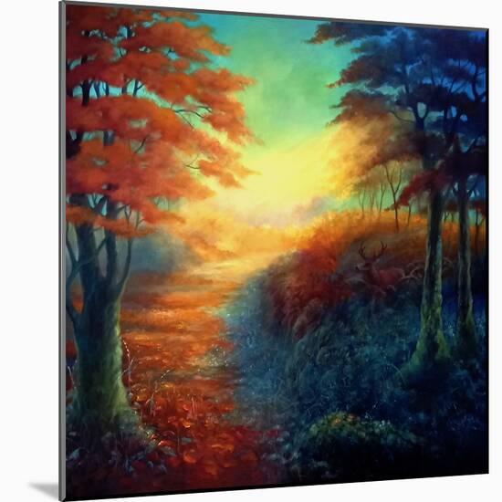 Forest Light, 2021, (Oil on Canvas)Landscape-Lee Campbell-Mounted Giclee Print