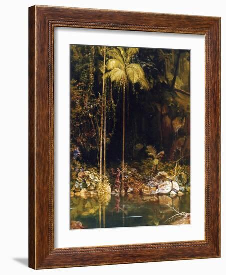 Forest Mirror, Queensland-Charles E Gordon Frazer-Framed Art Print