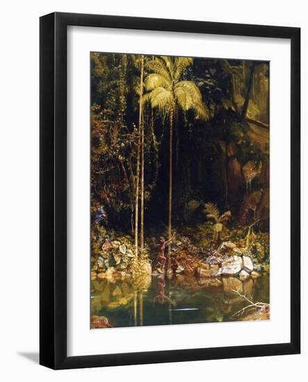 Forest Mirror, Queensland-Charles E Gordon Frazer-Framed Art Print