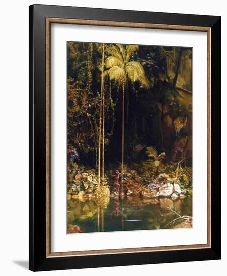 Forest Mirror, Queensland-Charles E Gordon Frazer-Framed Art Print