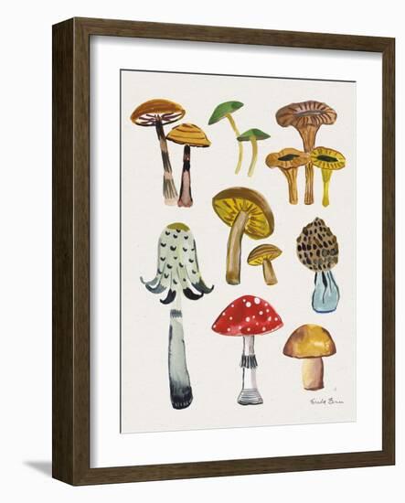 Forest Mushrooms II Crop-Farida Zaman-Framed Art Print