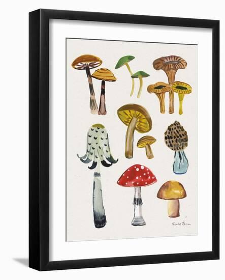 Forest Mushrooms II Crop-Farida Zaman-Framed Art Print