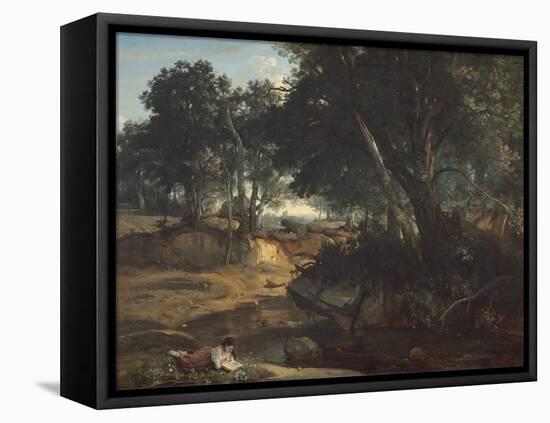 Forest of Fontainebleau, 1834-Jean-Baptiste-Camille Corot-Framed Premier Image Canvas