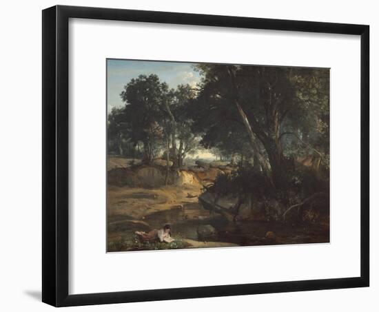 Forest of Fontainebleau, 1834-Jean-Baptiste-Camille Corot-Framed Giclee Print