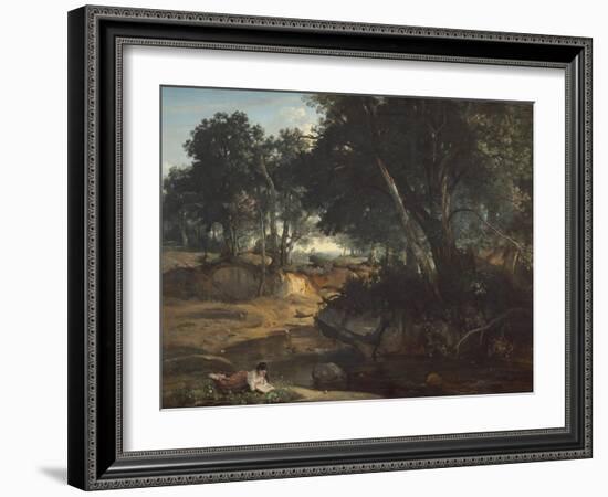 Forest of Fontainebleau, 1834-Jean-Baptiste-Camille Corot-Framed Giclee Print