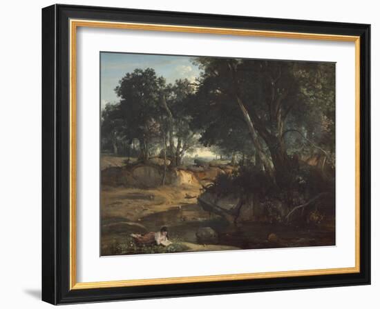 Forest of Fontainebleau, 1834-Jean-Baptiste-Camille Corot-Framed Giclee Print