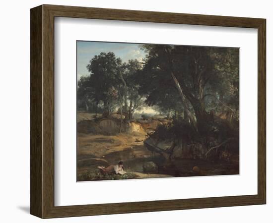 Forest of Fontainebleau, 1834-Jean-Baptiste-Camille Corot-Framed Giclee Print