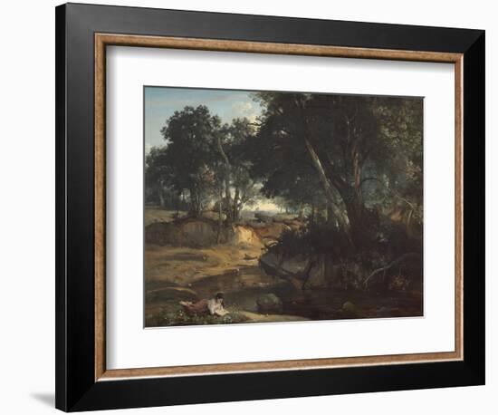 Forest of Fontainebleau, 1834-Jean-Baptiste-Camille Corot-Framed Giclee Print