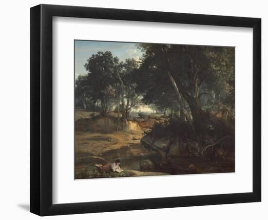 Forest of Fontainebleau, 1834-Jean-Baptiste-Camille Corot-Framed Giclee Print