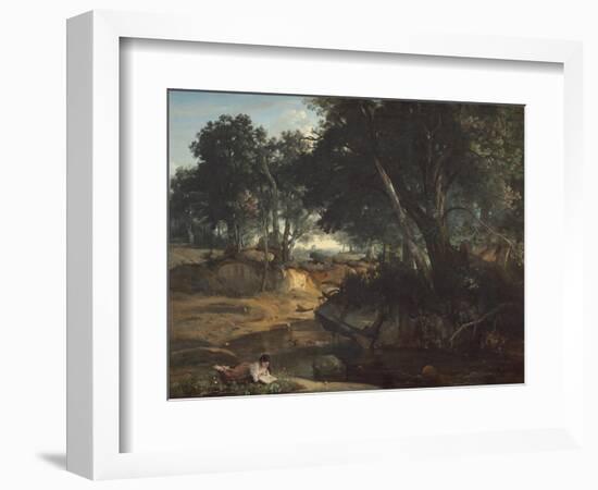 Forest of Fontainebleau, 1834-Jean-Baptiste-Camille Corot-Framed Giclee Print