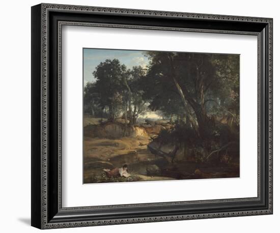 Forest of Fontainebleau, 1834-Jean-Baptiste-Camille Corot-Framed Giclee Print