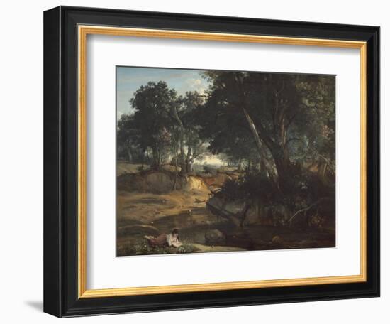 Forest of Fontainebleau, 1834-Jean-Baptiste-Camille Corot-Framed Giclee Print