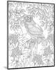 Forest Owl Coloring Art-null-Mounted Coloring Poster