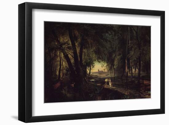Forest Path near Spandau-Karl Blechen-Framed Art Print