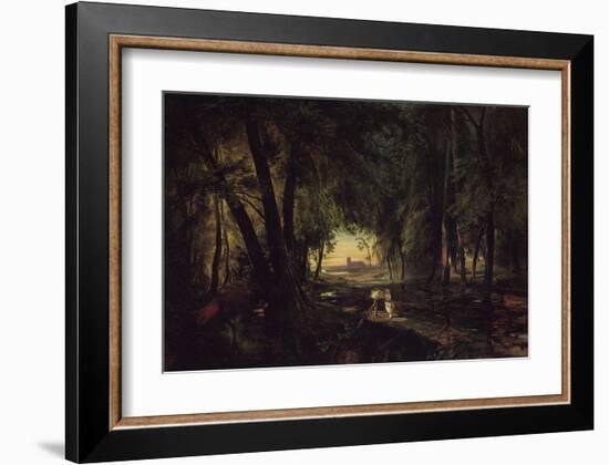 Forest Path near Spandau-Karl Blechen-Framed Art Print