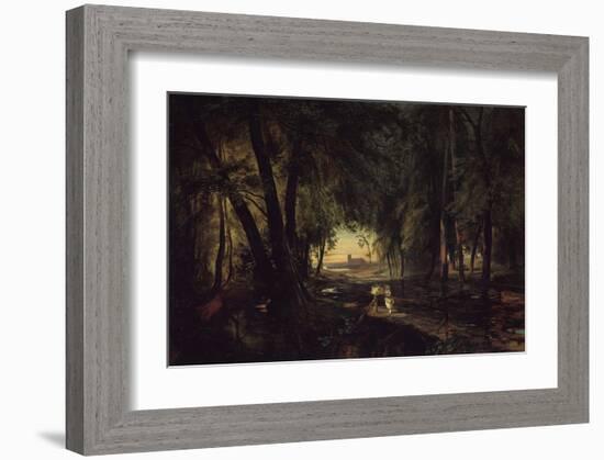 Forest Path near Spandau-Karl Blechen-Framed Art Print