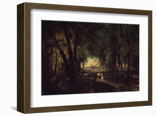 Forest Path near Spandau-Karl Blechen-Framed Art Print