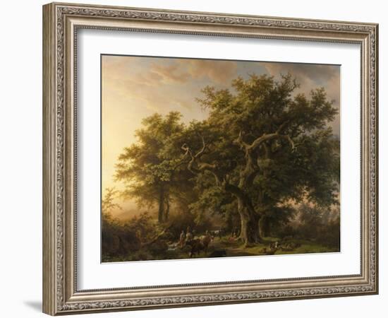 Forest Scene-Barend Cornelis Koekkoek-Framed Art Print