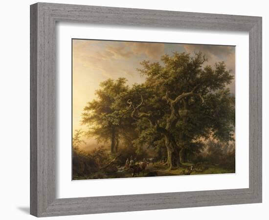 Forest Scene-Barend Cornelis Koekkoek-Framed Art Print