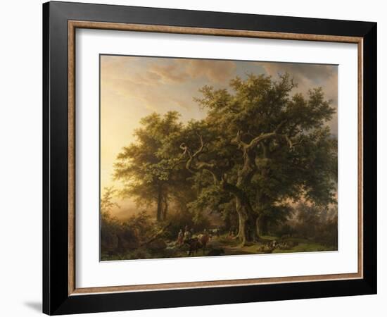 Forest Scene-Barend Cornelis Koekkoek-Framed Art Print