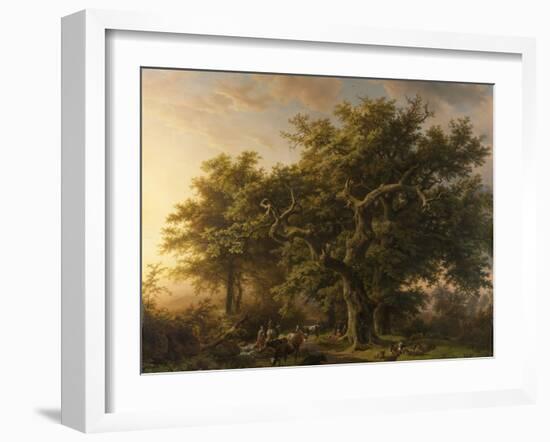 Forest Scene-Barend Cornelis Koekkoek-Framed Art Print