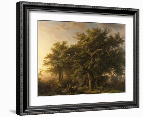 Forest Scene-Barend Cornelis Koekkoek-Framed Art Print