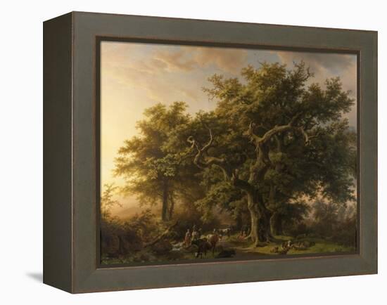 Forest Scene-Barend Cornelis Koekkoek-Framed Stretched Canvas