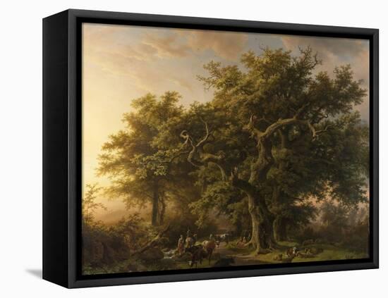 Forest Scene-Barend Cornelis Koekkoek-Framed Stretched Canvas