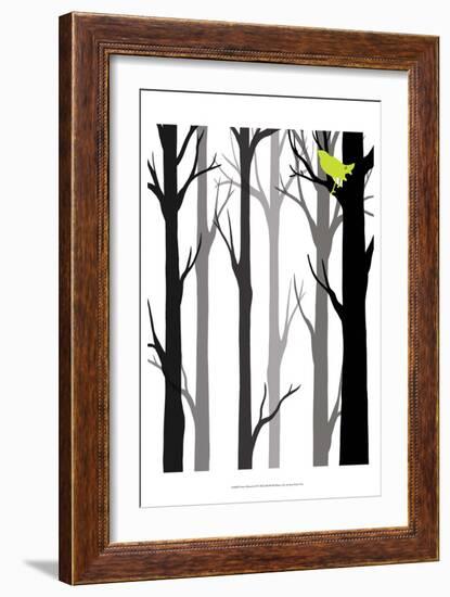 Forest Silhouette II-Erica J. Vess-Framed Art Print