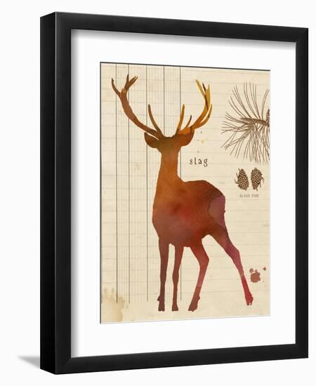 Forest Stag-Z Studio-Framed Premium Giclee Print