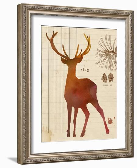 Forest Stag-Z Studio-Framed Art Print