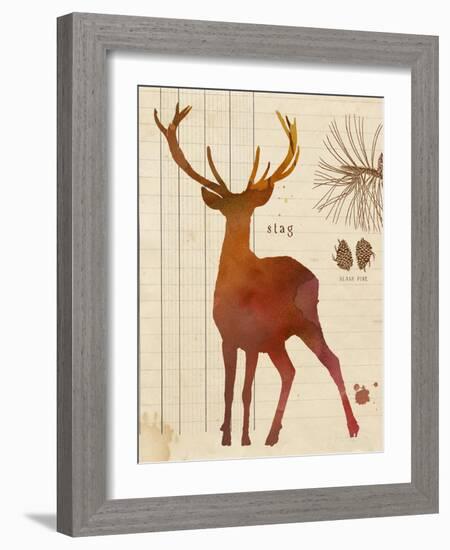 Forest Stag-Z Studio-Framed Art Print