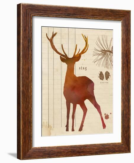 Forest Stag-Z Studio-Framed Art Print