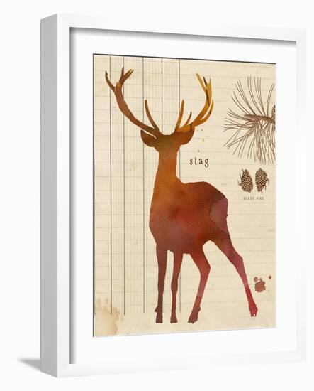 Forest Stag-Z Studio-Framed Art Print