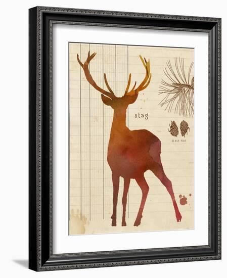 Forest Stag-Z Studio-Framed Art Print