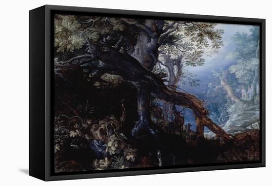 Forest with Deer, C.1608-10-Roelandt Jacobsz. Savery-Framed Premier Image Canvas