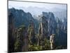 Forested Sandstone Pinnacles, Zhangjiajie National Forest Park, Hunnan, China-Charles Crust-Mounted Photographic Print