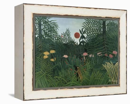 Foret Vierge au Soleil Couchant-Henri Rousseau-Framed Premier Image Canvas