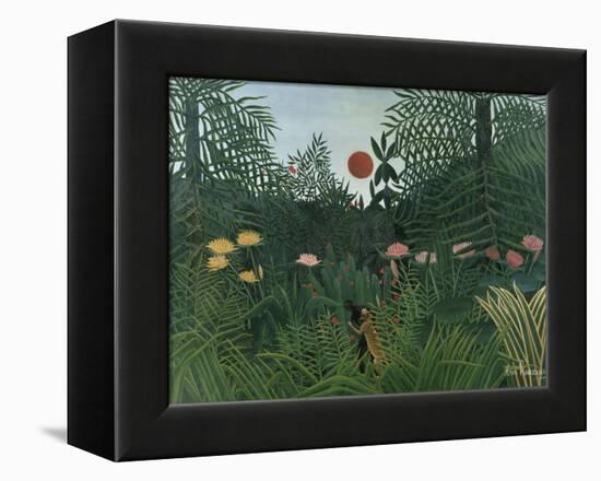 Foret Vierge au Soleil Couchant-Henri Rousseau-Framed Premier Image Canvas