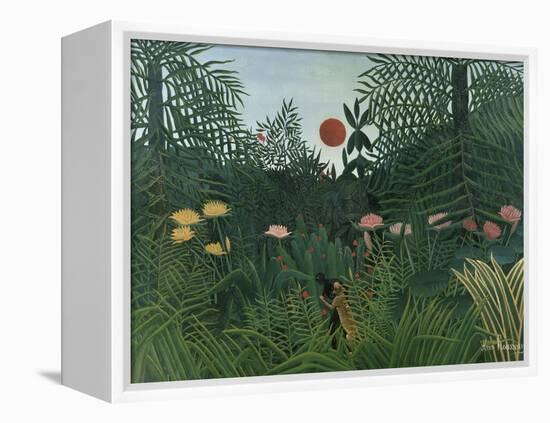 Foret Vierge au Soleil Couchant-Henri Rousseau-Framed Premier Image Canvas