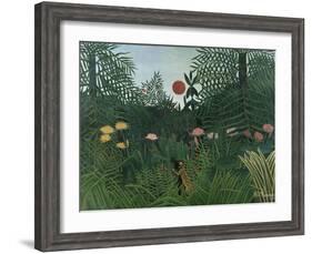 Foret Vierge au Soleil Couchant-Henri Rousseau-Framed Giclee Print