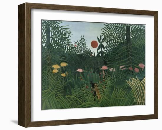 Foret Vierge au Soleil Couchant-Henri Rousseau-Framed Giclee Print