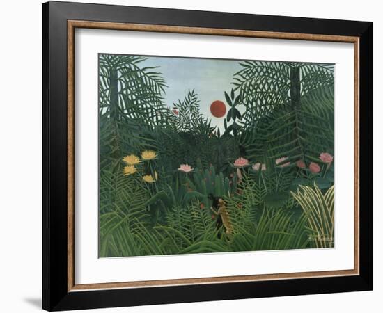 Foret Vierge au Soleil Couchant-Henri Rousseau-Framed Giclee Print