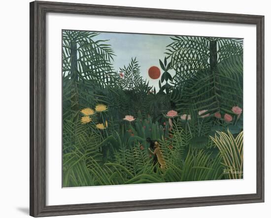 Foret Vierge au Soleil Couchant-Henri Rousseau-Framed Giclee Print