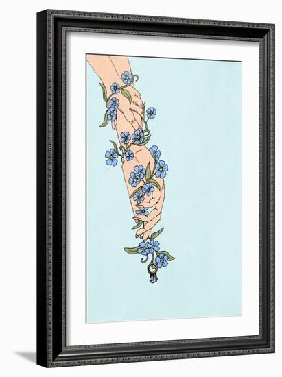 Forget Me Not, 2022 (Digital)-Roberta Murray-Framed Giclee Print