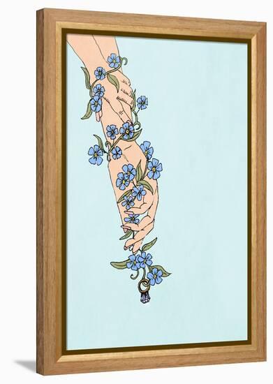 Forget Me Not, 2022 (Digital)-Roberta Murray-Framed Premier Image Canvas