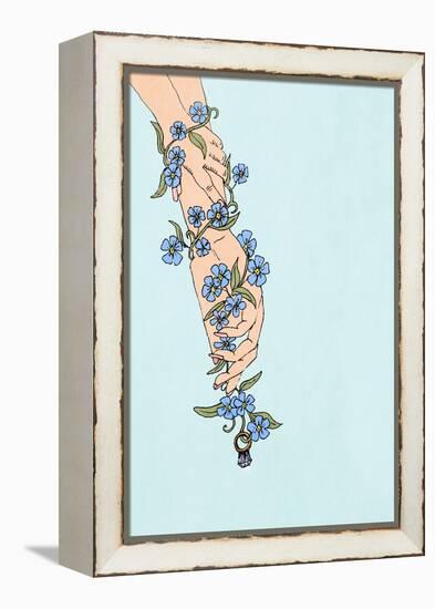 Forget Me Not, 2022 (Digital)-Roberta Murray-Framed Premier Image Canvas