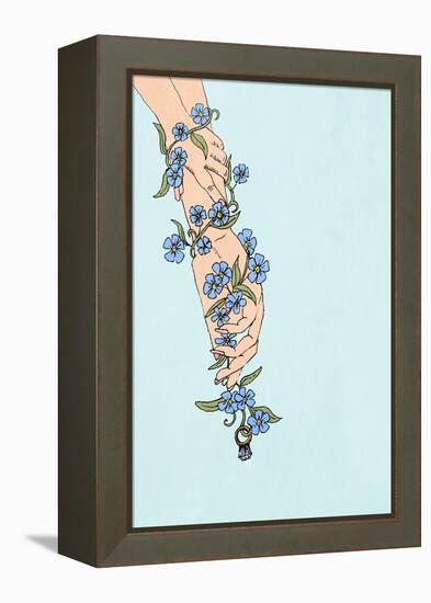 Forget Me Not, 2022 (Digital)-Roberta Murray-Framed Premier Image Canvas