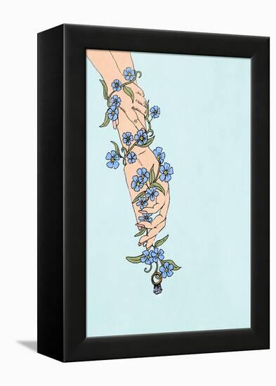 Forget Me Not, 2022 (Digital)-Roberta Murray-Framed Premier Image Canvas